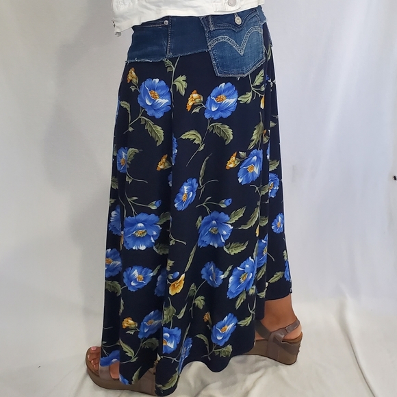 DenimDuOver Floral Maxi Skirt Size L - Picture 5 of 5
